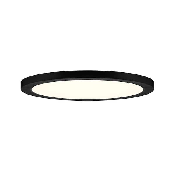 Designers Fountain Designers Fountain 12 in. Modern Black Dimmable Integrated LED Flush Mount for Kitchens