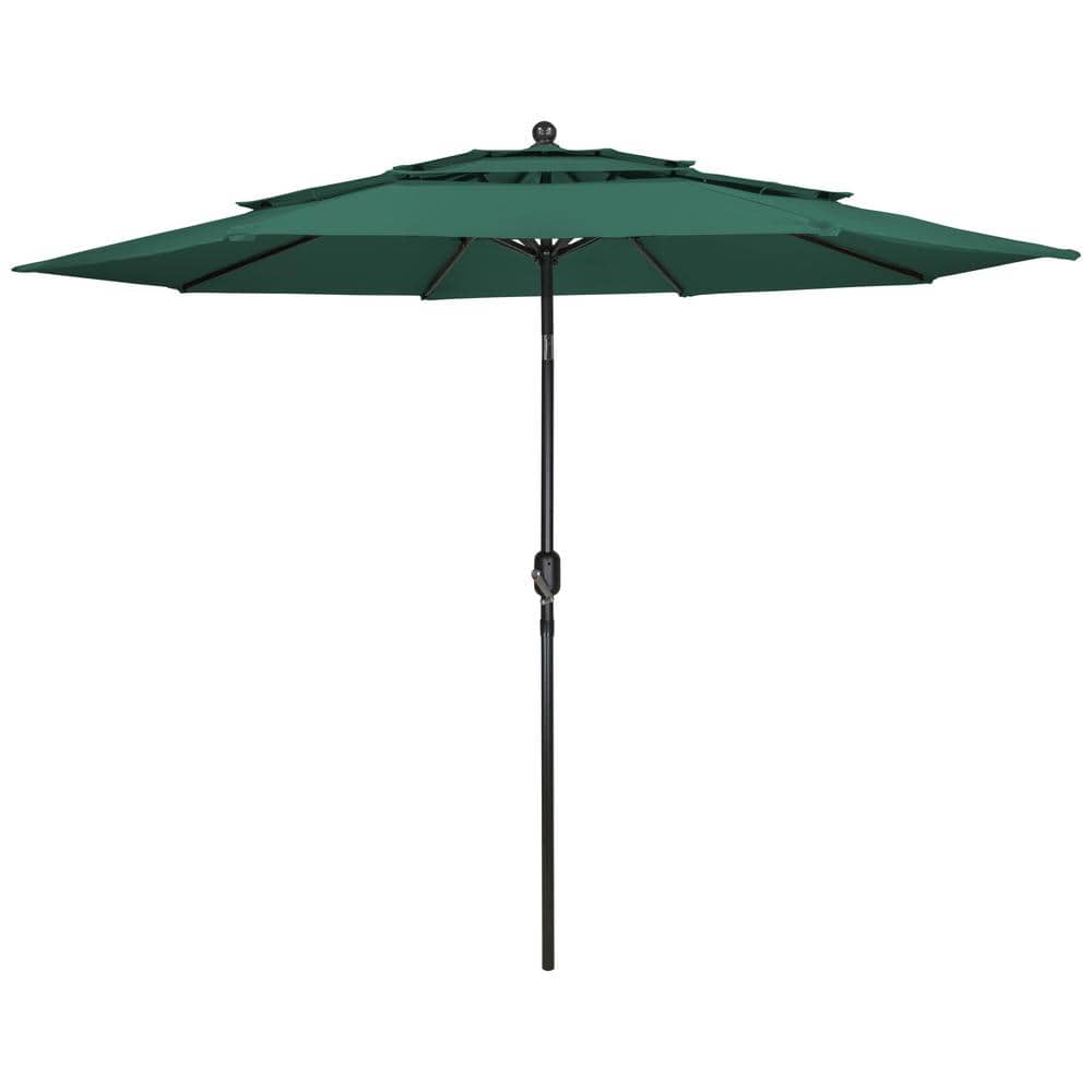 9.75 ft. Outdoor Patio Market Umbrella with Hand Crank and Tilt Green price history on PriceWatchPro