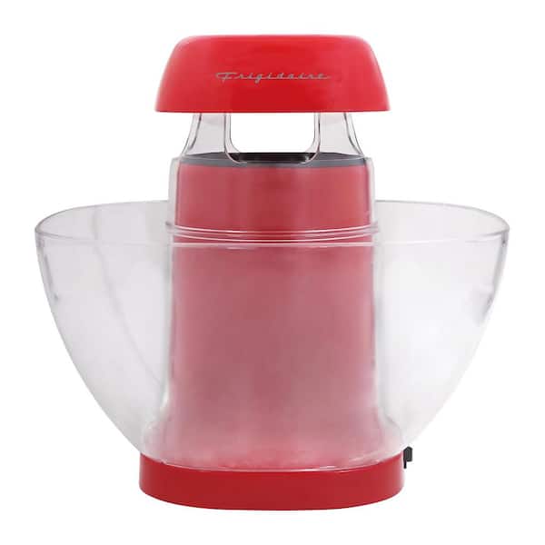 1200-Watt 2.82 oz. Kernel Capacity Red Retro Hot Air Popcorn Machine with Transparent Lid and Bowl