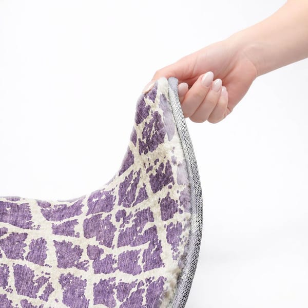 Dream Shag Premium Machine Washable Abstract ADS501 Purple 10 ft. x 14 ft. Area Rug