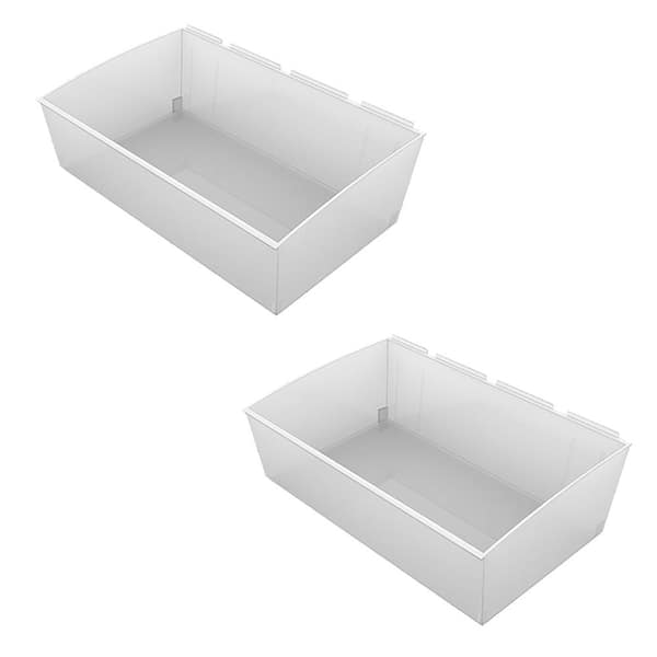 Probin Slatwall XL Clear Storage Bin (2-Pack)