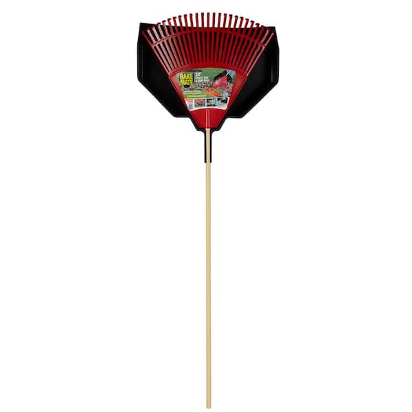 Emsco Cavex 24 in. Poly Leaf Rake with Snap-On 24 in. Extra Wide Leaf Pan