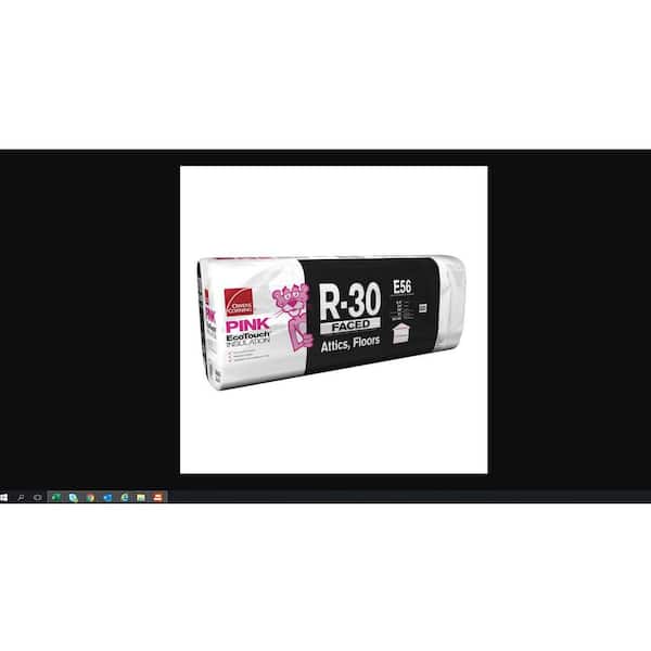 Owens Corning R30 Ecotouch Pink Cathedral Ceiling Unfaced Fiberglass