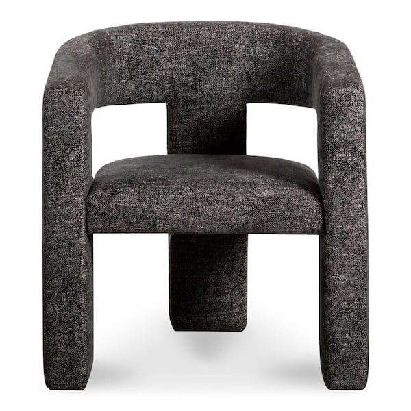 Ryder Black Polyester Blend Accent Chair with Contemporary Modern Design