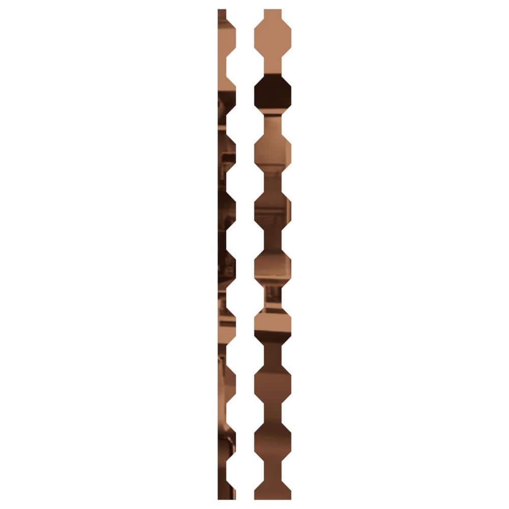 Ekena Millwork Pontiac 47 in. H x 3.5 in. W Slatwall Panels in Bronze Mirror 17-Pack