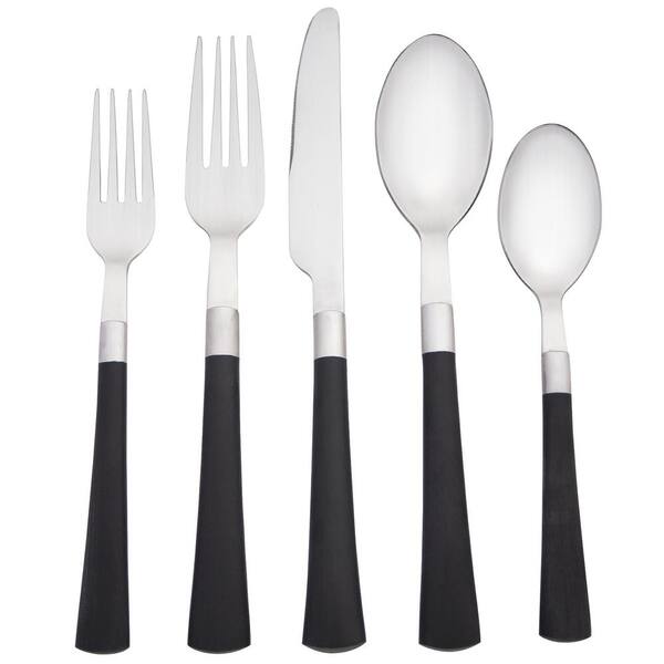 Noritake Colorwave Graphite Black 5-Piece Flatware Set (Service for 1)