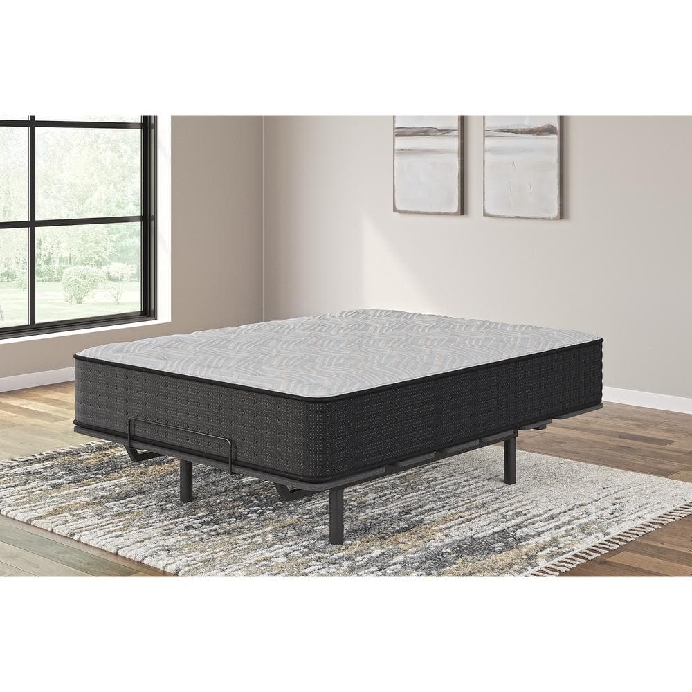 Queen Blue/Gray Pillowtop Innerspring Gel Memory Foam Mattress