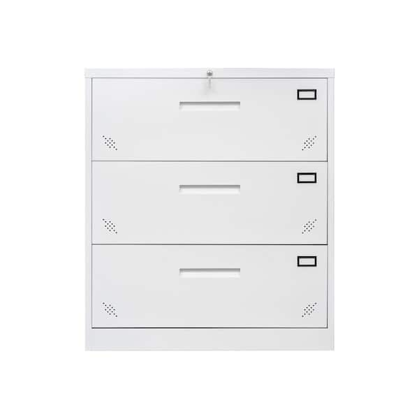 StyleWell Braxten White Lateral File Cabinet with 2 Drawers (35 in. W x 30  in. H) 09383WT - The Home Depot