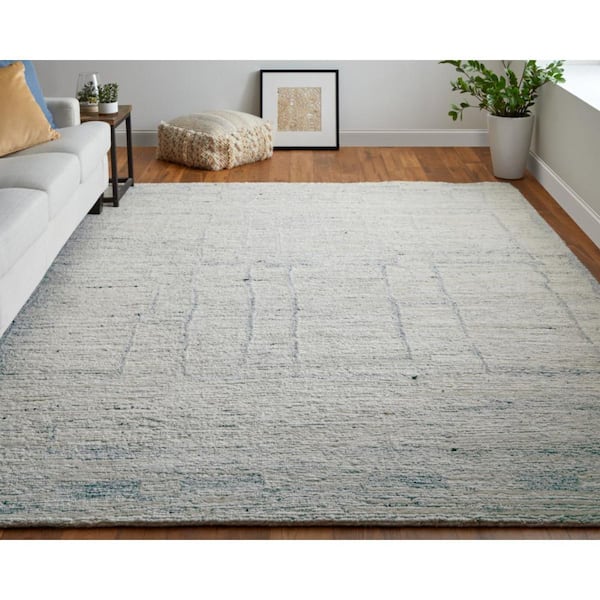2 ft. x 3 ft. Gray, Ivory Abstract Area Rug