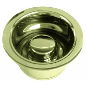 3-1/2 in. Extra-Deep Collar Kitchen Sink Waste Disposal Flange & Stopper, Polished Brass