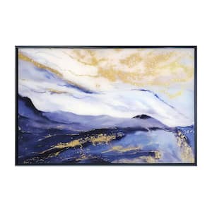"Ocean Sunset " Glass Framed Wall Decorate Art Print 36 in. x 24 in.