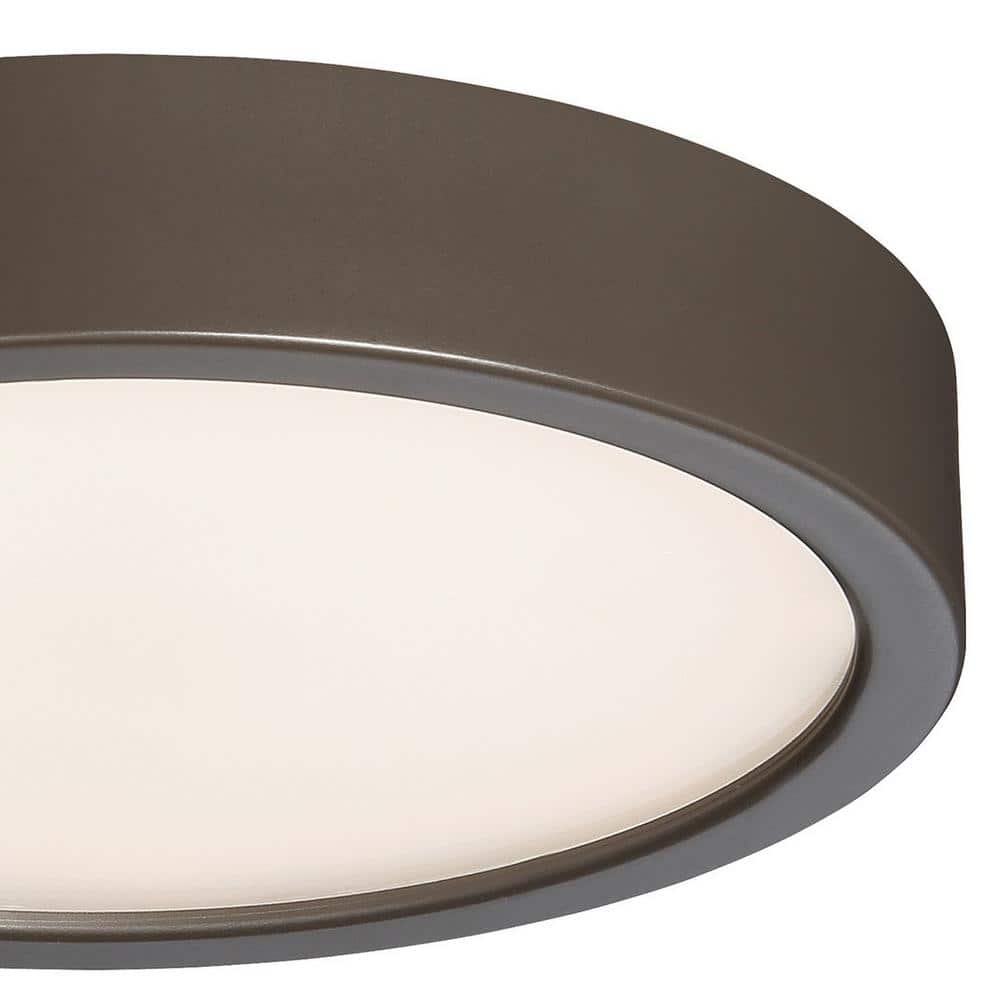 8-Inch Copper Bronze Patina LED Flush Mount Ceiling Light