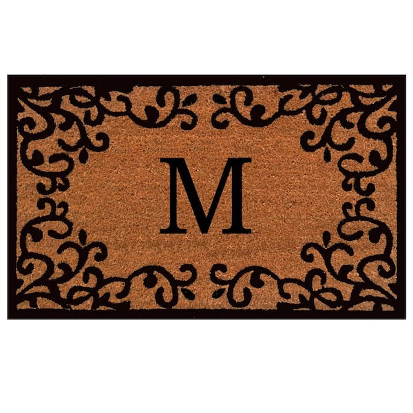 Calloway Mills Chateaux Monogram Door Mat 24 in. x 36 in. (Letter M)