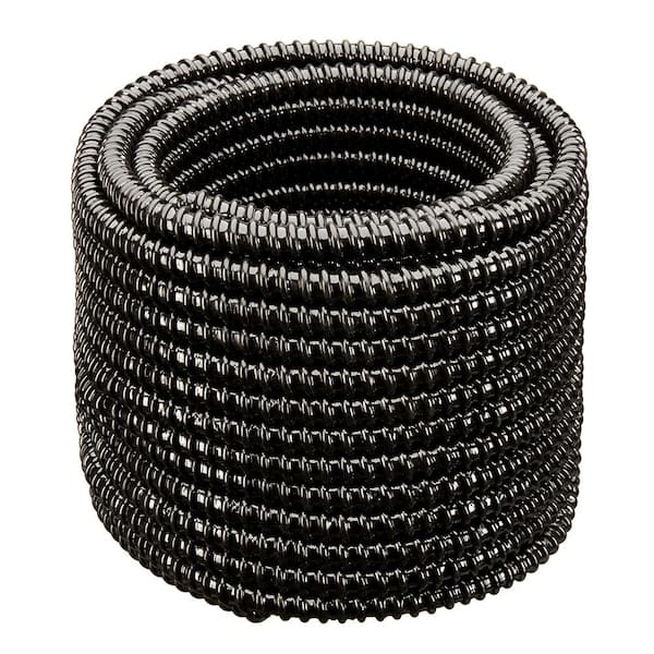 HYDROMAXX 3/4 in. Dia x 25 ft. UL Sizing Black Non Kink, Corrugated, Flexible  PVC Pond Tubing 1202034025 - The Home Depot