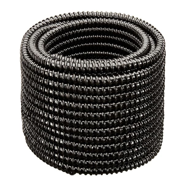 1-1/4 in. Dia x 25 ft. UL Sizing Black Non Kink, Corrugated, Flexible PVC Pond Tubing