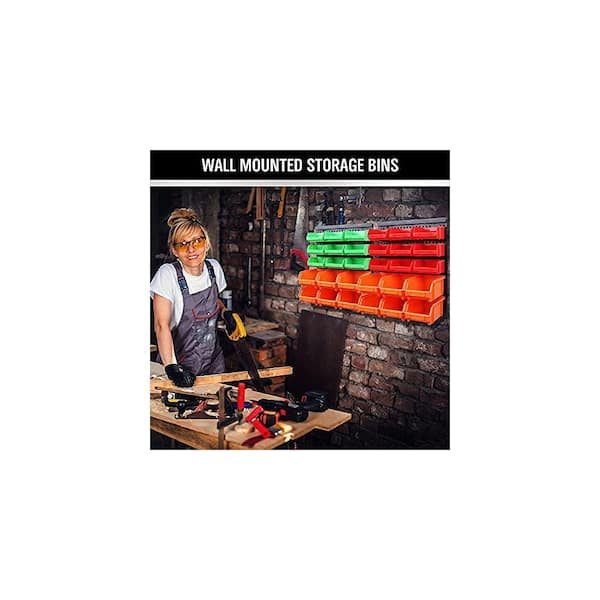 YICHUHAOXI 30-Piece Wall Mounted 13 in. Multi-Colored Storage Bins