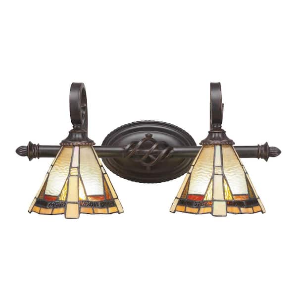 Unbranded Bridgewater 20.75 in. 2-Light Dark Granite Vanity Light