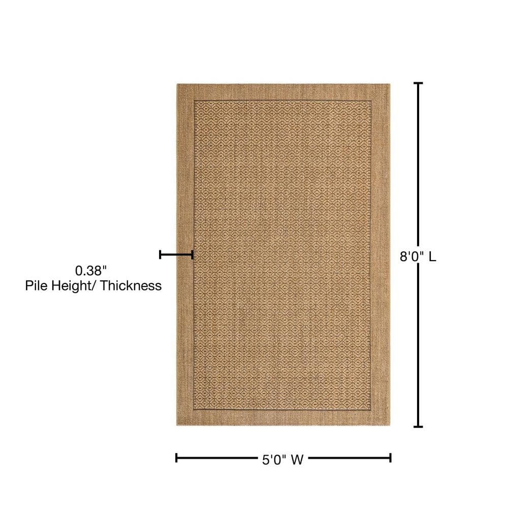 Coastal Charm Geometric Natural Sisal 5'x8' Area Rug