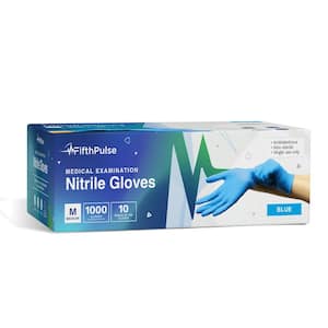 Medium - Nitrile Gloves, Latex Free and Powder Free - Medical Examination Disposable Gloves - Blue - 1000 Count