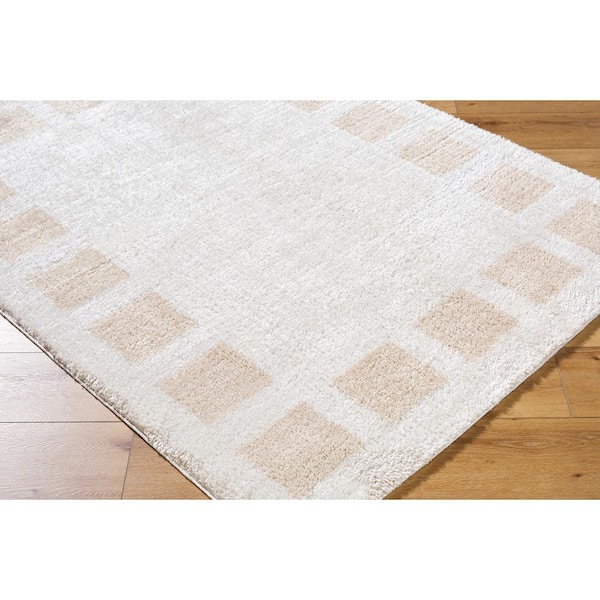 Fossay Shag Beige 2 ft. x 3 ft. Modern Indoor Area Rug