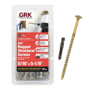 5/16 in. x 5-1/8 in. Star Drive Low Head Washer Rugged Structural Wood Screw (40-Piece per Pack)