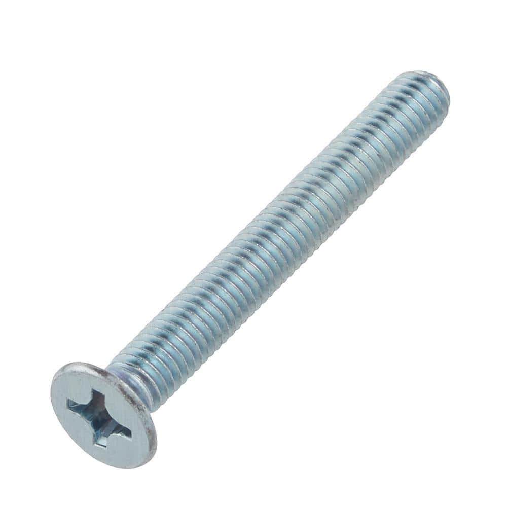 Everbilt M6-1.0x50mm Zinc Flat Head Phillips Drive Machine Screw 1 