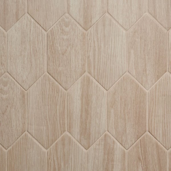 Casablanca Oak Beige 3.93 in. x 7.87 in. Picket Matte Porcelain Floor and Wall Tile (3.53 sq. ft./ Case)