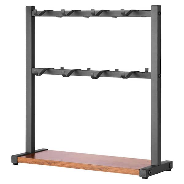 SVOPES 16-Hook Coffee Mug Holder for Counter, 2-Tier Mug Tree Rack with Storage Base, Carbon Steel and Wood Stand