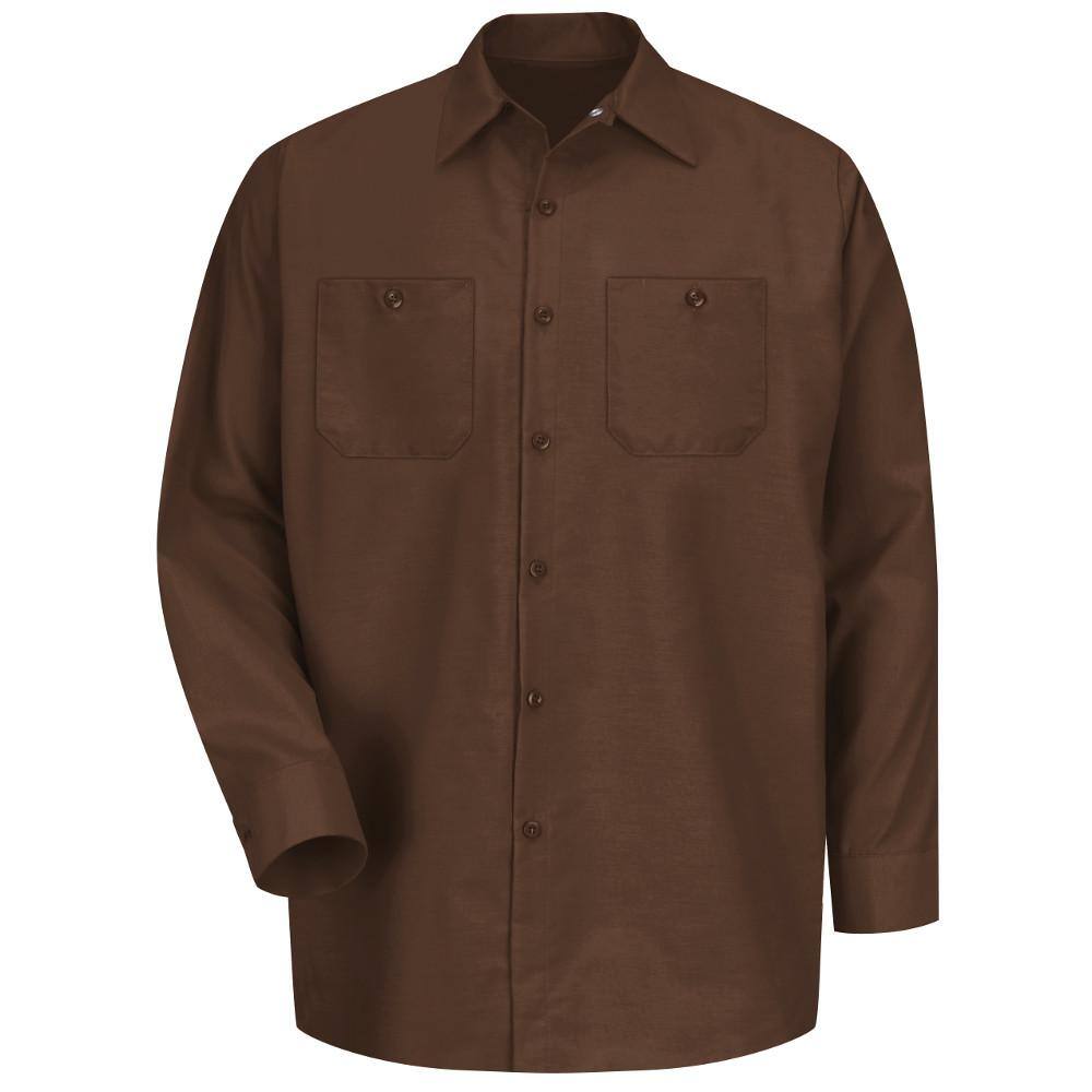 Chocolate Brown Long-Sleeve Work Shirt 