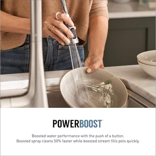 Glenshire Single-Handle Pull-Down Sprayer Kitchen Faucet with Reflex and Power Clean in Spot Resist Stainless