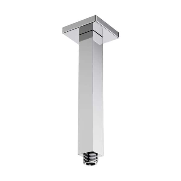 (1-Pack) Cube 8 in. Ceiling Mounted Shower Arm Chrome