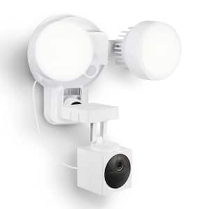 3-in-1 Floodlight for Wyze Cam Outdoor Security Camera with Charger and Mount White (Camera Not Included)