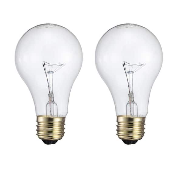 Philips 60-Watt A19 Dimmable Vibration Resistant Incandescent Garage Door Light Bulb (2-Pack)