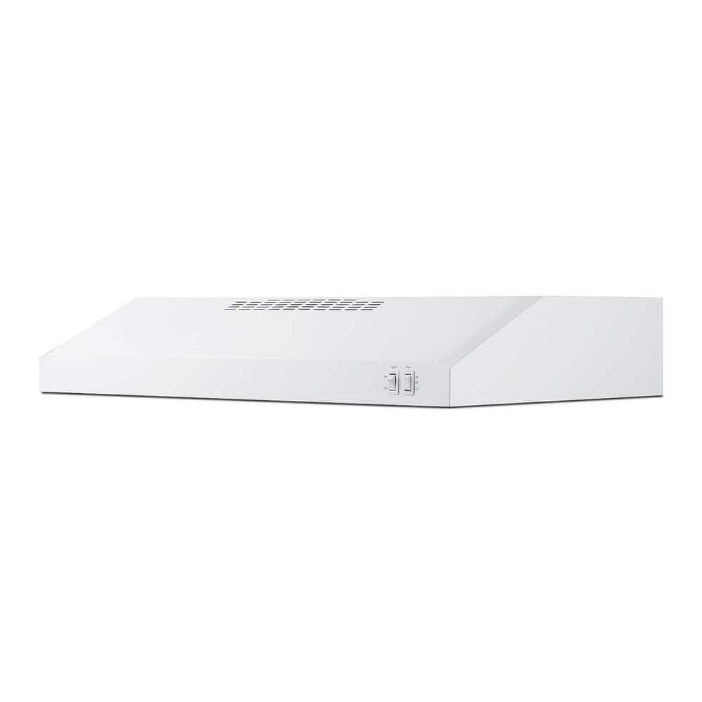 White Stainless Steel Convertible Under Cabinet Range Hood