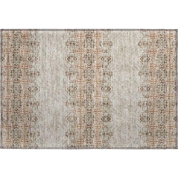 Addison Rugs Mayfield Premium Machine Washable Abstract AMF970 Brown 1 ft. 8 in. x 2 ft. 6 in. Area Rug