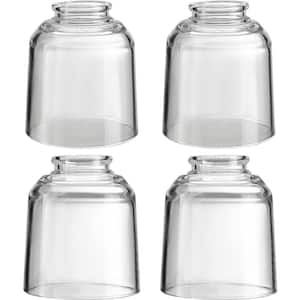 4PK-Lighting Accessory-Replacement Glass-Clear, 2-1/8 in. Fitter, Size: 4 in. D x 4-3/4 in. H