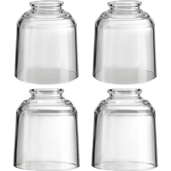 Unbranded 4PK-Lighting Accessory-Replacement Glass-Clear, 2-1/8 in. Fitter, Size: 4 in. D x 4-3/4 in. H