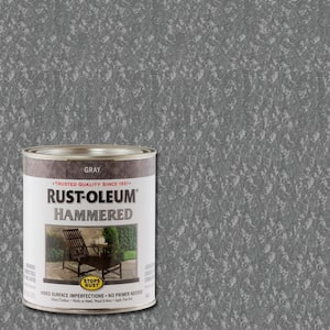 1 qt. Gray Hammered Gloss Rust Preventive Interior/Exterior Paint (2-Pack)