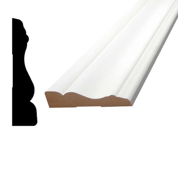 Alexandria Moulding 5/8 in. D x 2.3/4 in. W x 85 in. L MDF Primed Colonial Casing Pack (Pack of 8)
