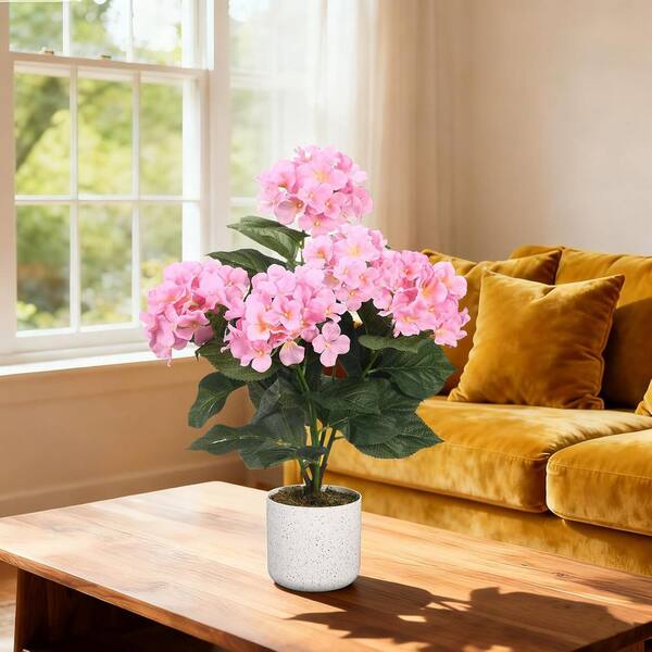 Gravee 21.6in Set of 2 Hydrangea Artificial Flowers, Faux