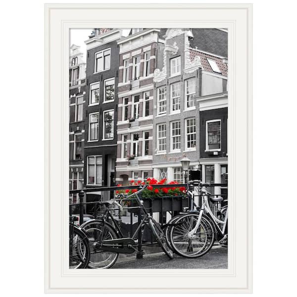 Amanti Art Ridge White Picture Frame Opening Size 20 x 30 in.