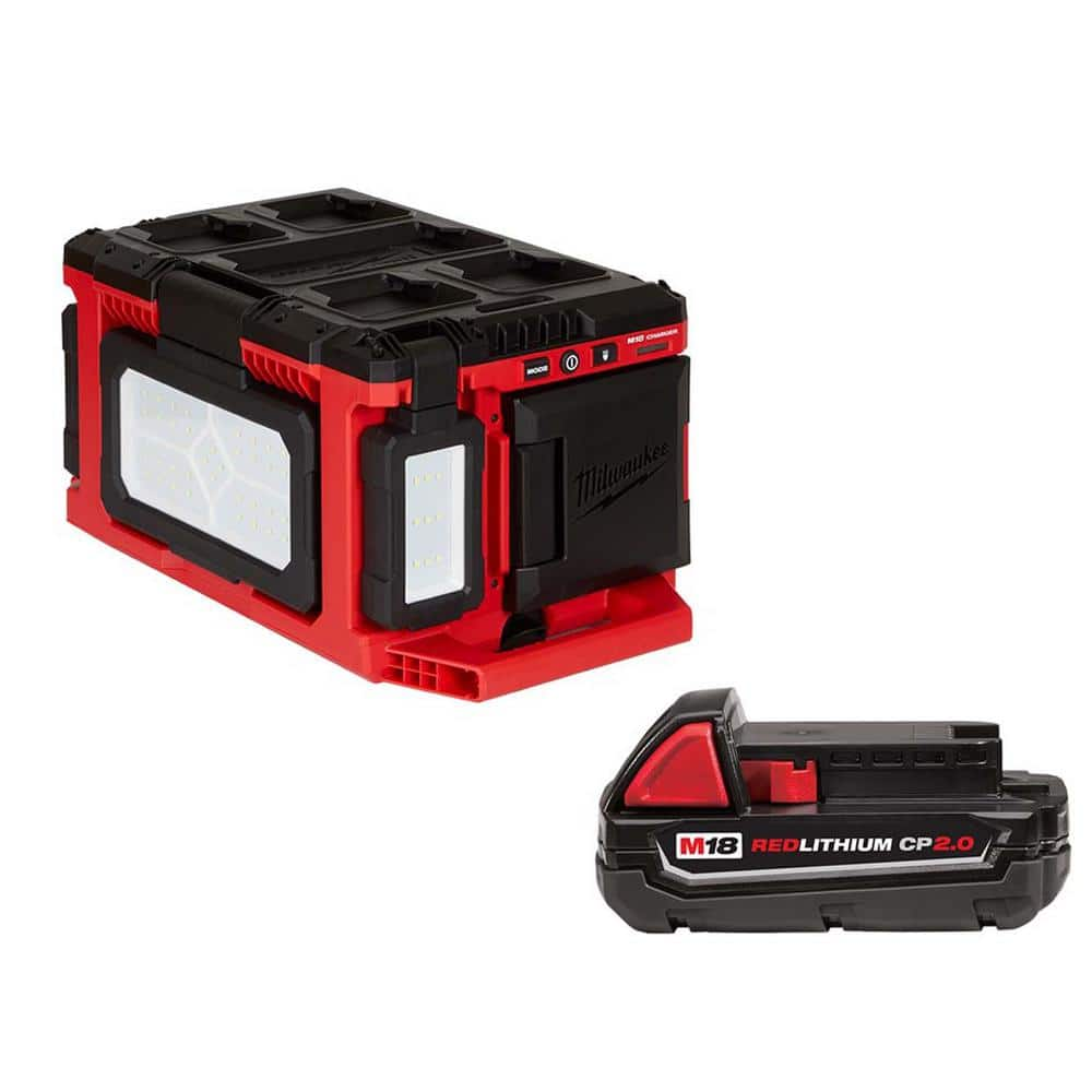 Milwaukee M18 18-Volt Lithium-Ion Cordless PACKOUT 3000 Lumens LED ...