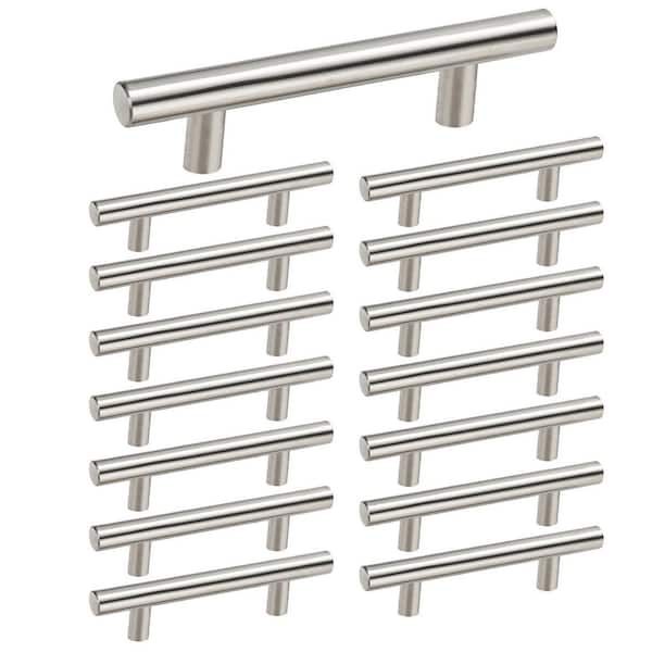15-Pack Brushed Nickel Cabinet Pulls with Stainless Steel 3 in. Handles in Brushed Nickel Finish for Kitchen Bathroom
