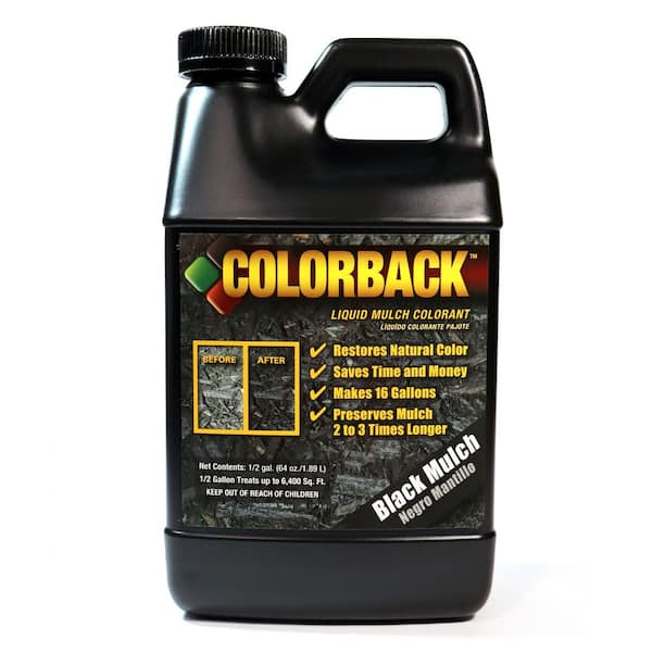COLORBACK 1/2 Gal. Black Mulch Color Covering up to 6400 sq. ft.