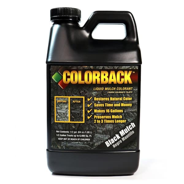 Reviews for COLORBACK 1/2 Gal. Black Mulch Color Covering up to 6400 sq.  ft.