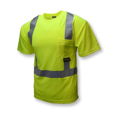 CL 2 Tshirt with Moisture Wicking green Ex Large Safety Vest