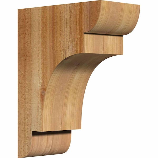 Ekena Millwork 6 in. x 12 in. x 16 in. Western Red Cedar New Brighton Rough Sawn Corbel