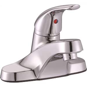 Bayview 4 in. Centerset Single-Handle Bathroom Faucet without Pop-Up Assembly in Chrome