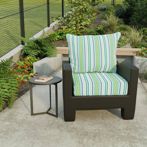 Outdoor Patio Deep Seat Chair Cushion, Seat and Back Cushion Set