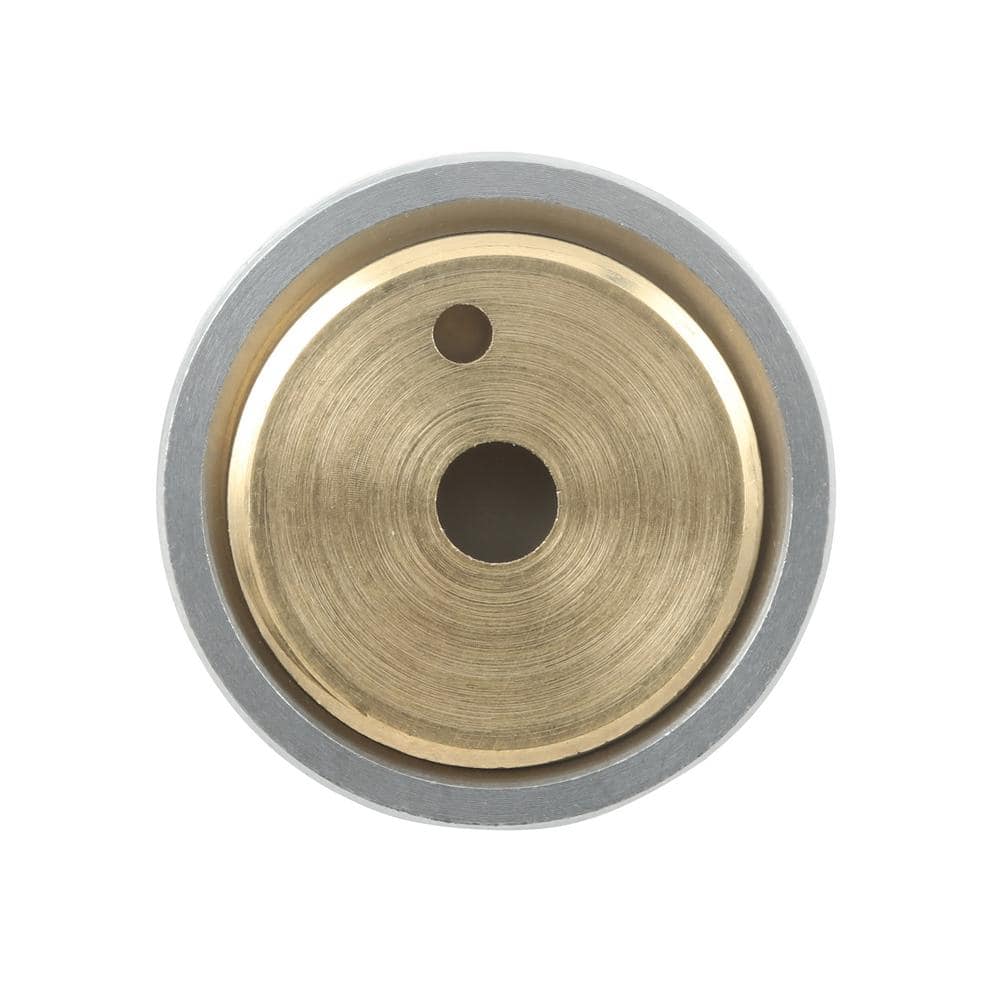 1-Inch Brushed Chrome Wall Stop with Convex Rubber Bumper